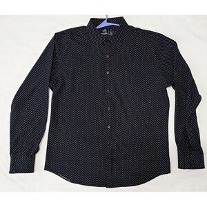 Rugby University Long Sleeve Men Shirt Size XL Black with Print Stretch